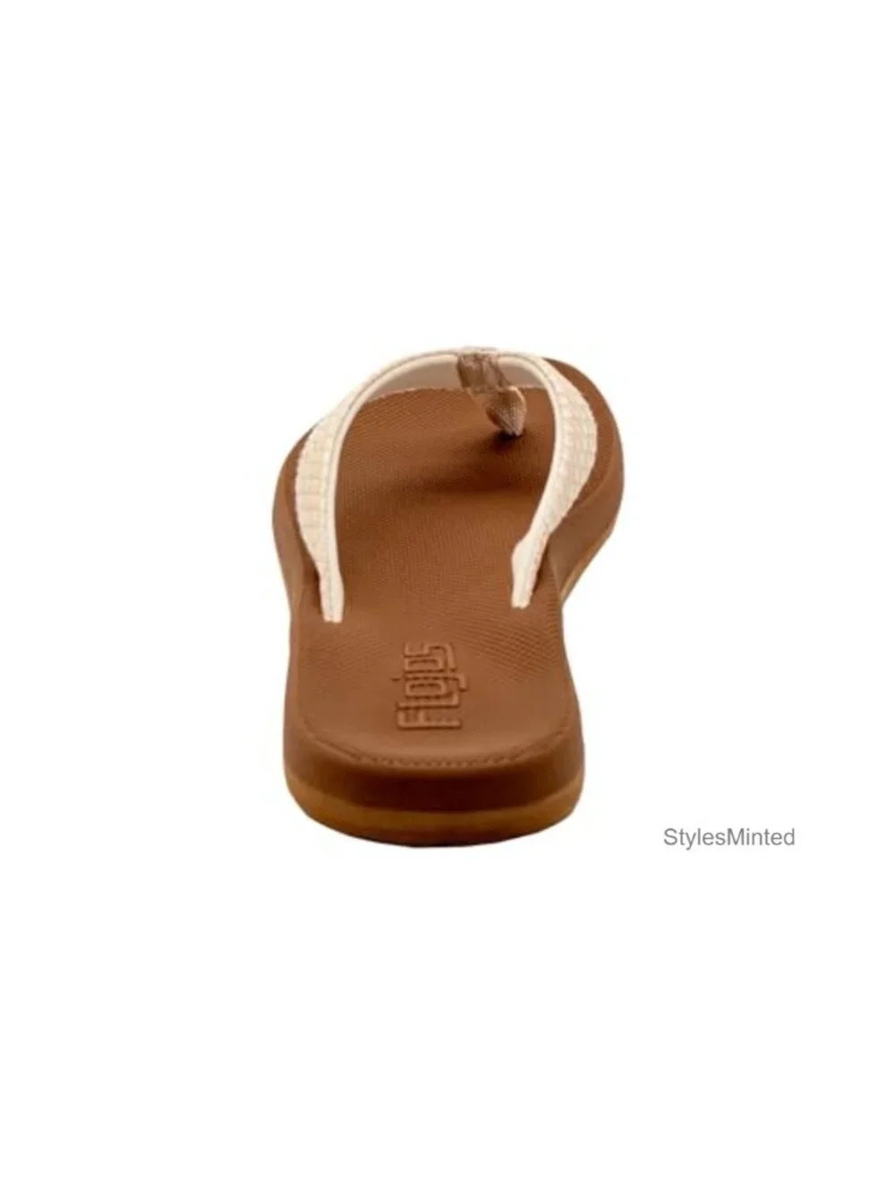 Flojos Women's Kay Faux Leather Flip Flops Sandals Comfort Arch Support